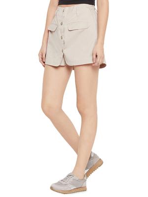 high rise solid shorts - 17333975 - Standard Image - 2
