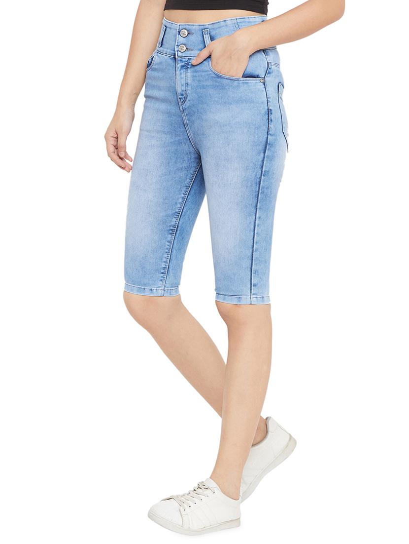 mid rise acid washed capri - 17333983 - Zoom Image - 2