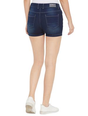 mid rise stone washed shorts - 17333990 - Standard Image - 3