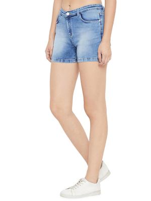 mid rise stone washed shorts - 17333991 - Standard Image - 2