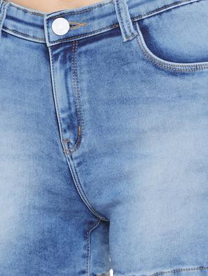 mid rise stone washed shorts - 17333991 - Standard Image - 5