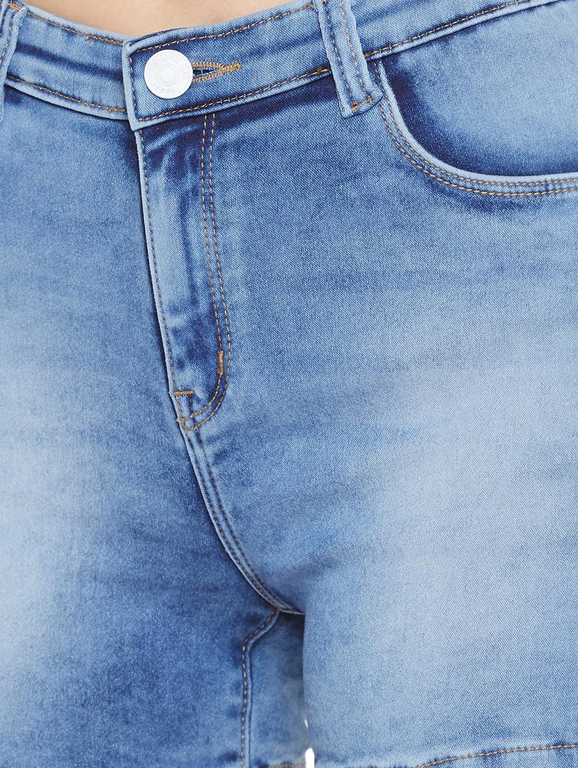 mid rise stone washed shorts - 17333991 - Zoom Image - 5