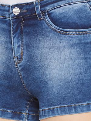 mid rise stone washed shorts - 17333992 - Standard Image - 5
