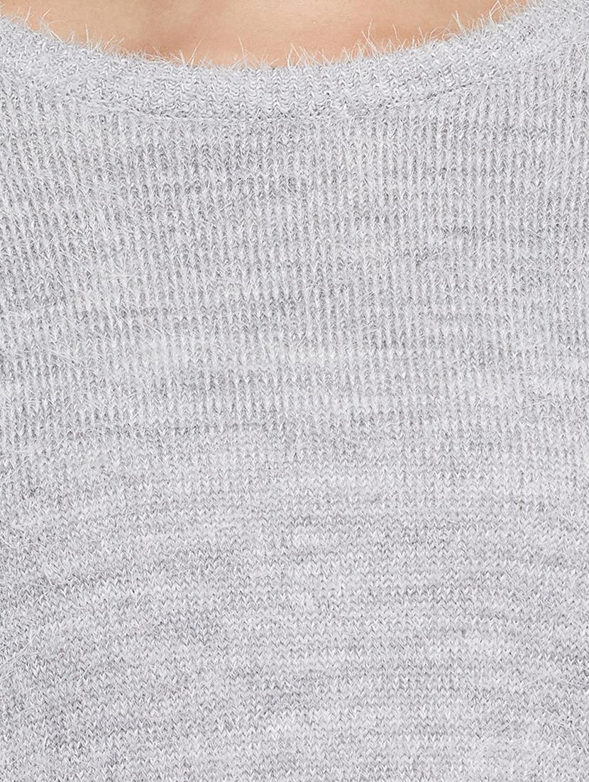 grey round neck pullover - 17333994 - Zoom Image - 5