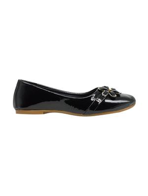 black leatherette slip on sandals - 17334011 - Standard Image - 2