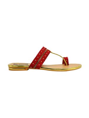 red one toe sandal - 17334033 - Standard Image - 2