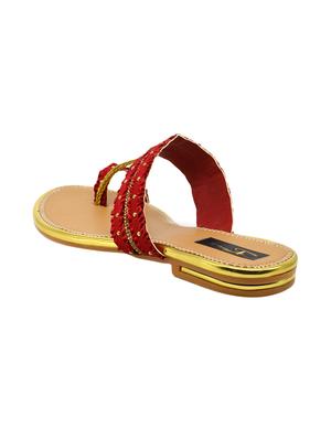 red one toe sandal - 17334033 - Standard Image - 3