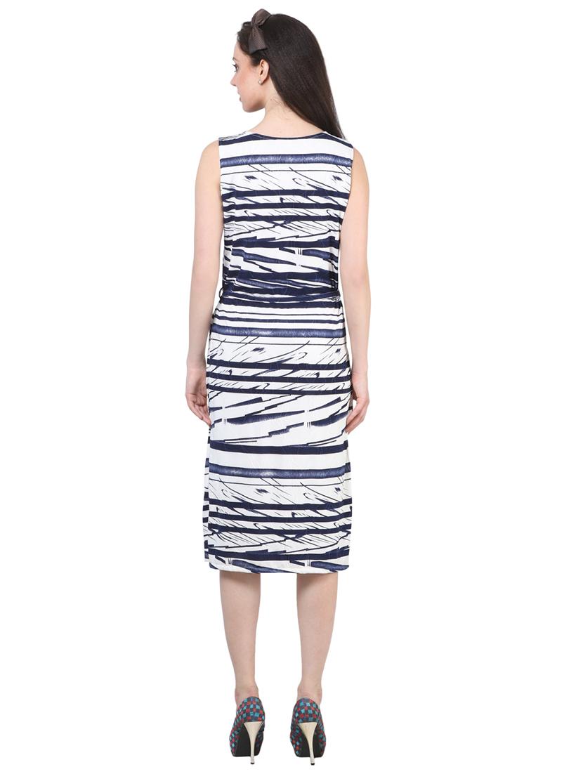 tie front abstract sheath dress - 17334034 - Zoom Image - 3