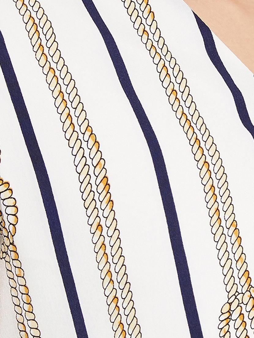 v-neck striped fit & flare dress - 17334036 - Zoom Image - 4