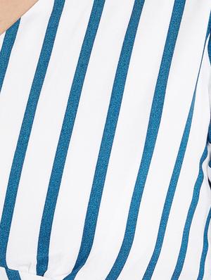 tie back striped a-line dress - 17334037 - Standard Image - 4