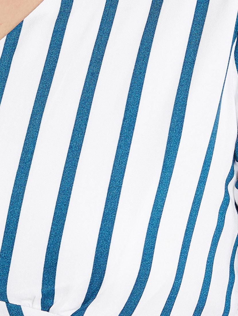 tie back striped a-line dress - 17334037 - Zoom Image - 4