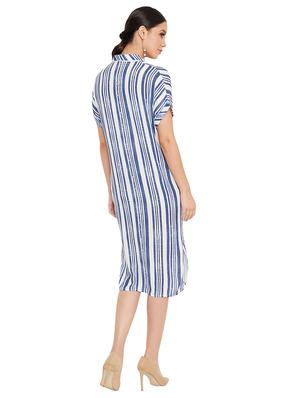 pocket patch striped shirt dress - 17334038 - Standard Image - 3