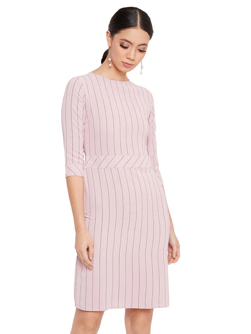 round neck striped shift dress - 17334040 - Zoom Image - 2