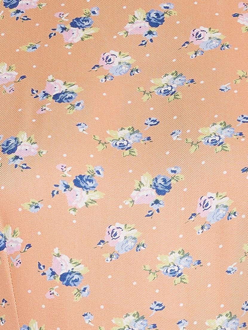 tie front floral a-line dress - 17334041 - Zoom Image - 4