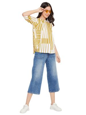 round neck striped top - 17334044 - Standard Image - 4