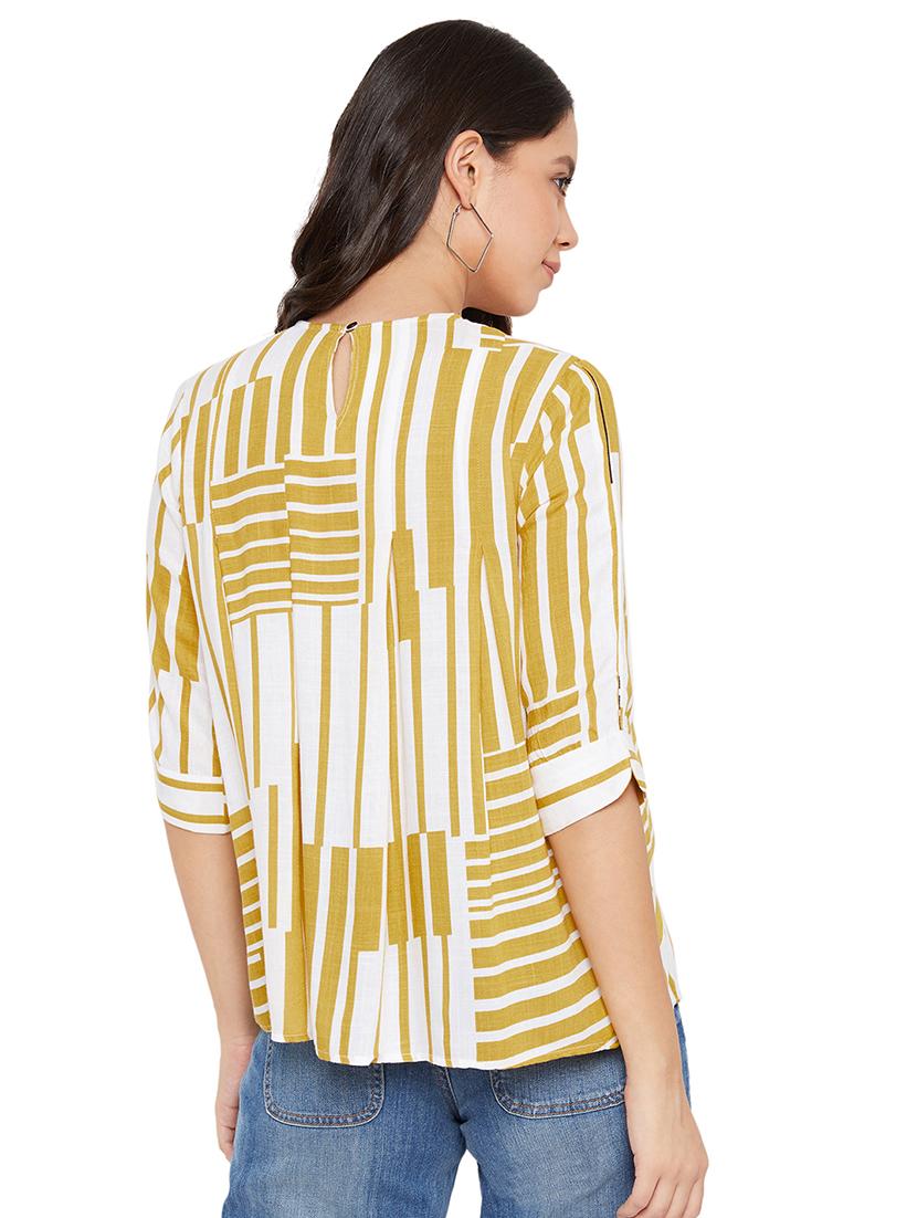 round neck striped top - 17334044 - Zoom Image - 3
