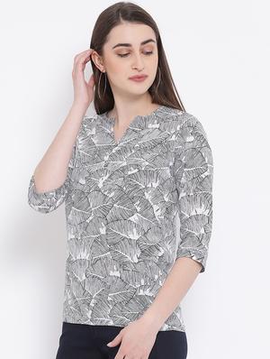 notch neck abstract top - 17334056 - Standard Image - 2