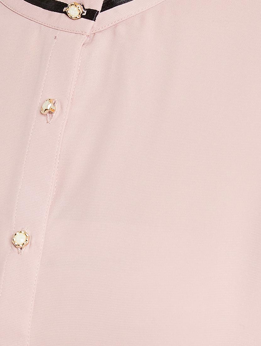 contrast piped curved hem shirt - 17334061 - Zoom Image - 5