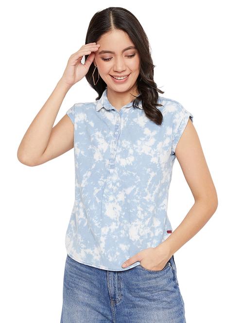 button detail printed top - 17334062 - Standard Image - 1