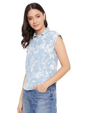 button detail printed top - 17334062 - Standard Image - 2