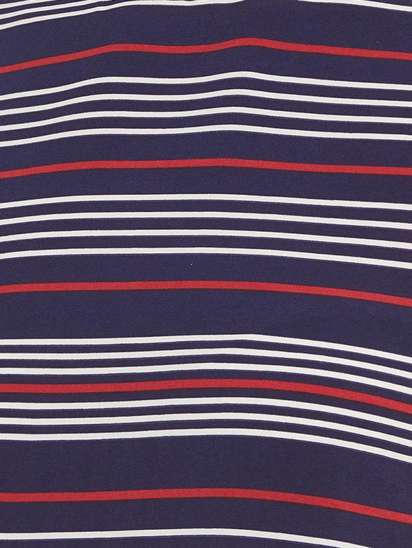 round neck striped top with palazzo set - 17334071 - Zoom Image - 5