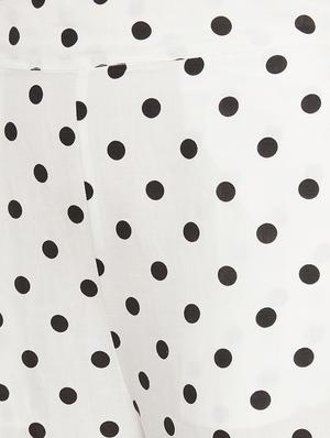 round neck polka dot top with trouser set - 17334073 - Standard Image - 4