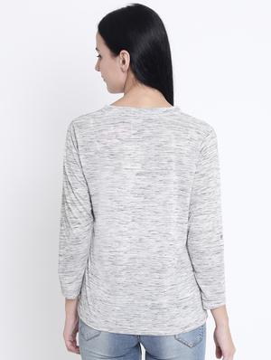 v-neck melange tee - 17334075 - Standard Image - 3
