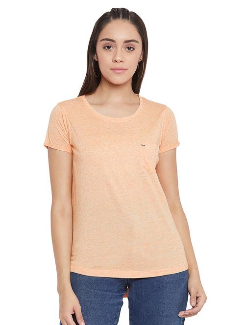 round neck melange tee - 17334076 - Standard Image - 1