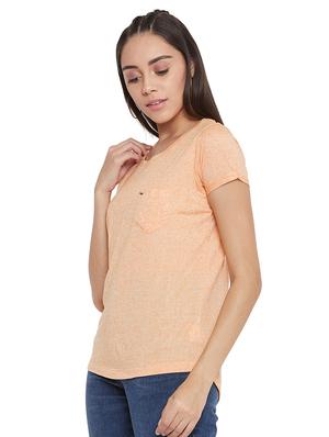 round neck melange tee - 17334076 - Standard Image - 2