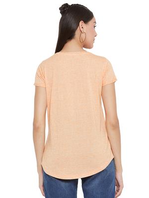 round neck melange tee - 17334076 - Standard Image - 3