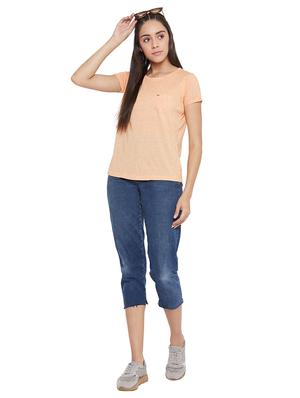 round neck melange tee - 17334076 - Standard Image - 4