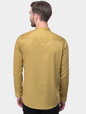 green solid dupion short kurta - 17334079 - Standard Image - 3