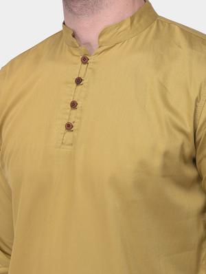 green solid dupion short kurta - 17334079 - Standard Image - 4