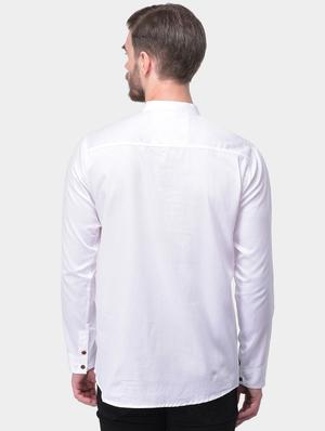 white solid dupion short kurta - 17334081 - Standard Image - 3