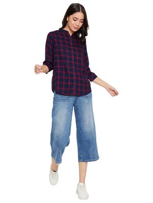 curved hem checkered shirt - 17334093 - Standard Image - 4
