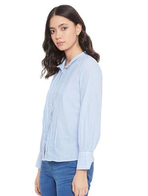 bishop sleeved solid shirt - 17334096 - Standard Image - 2