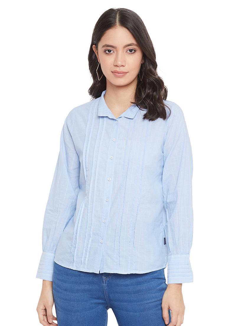 bishop sleeved solid shirt - 17334096 - Zoom Image - 1