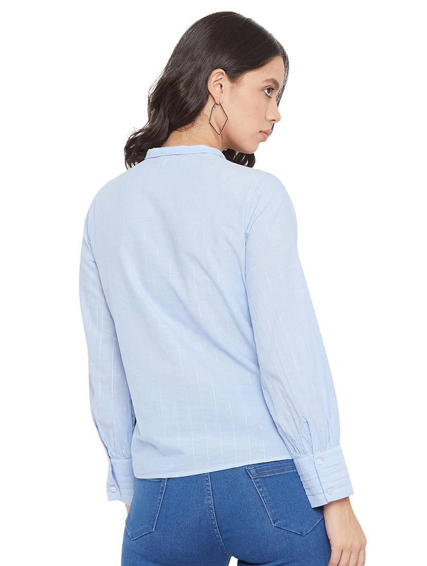 bishop sleeved solid shirt - 17334096 - Zoom Image - 3