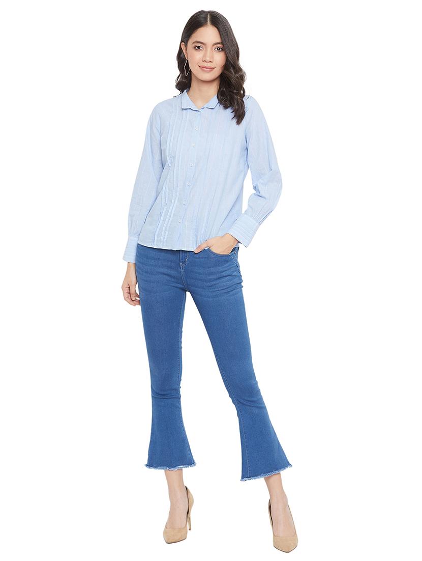 bishop sleeved solid shirt - 17334096 - Zoom Image - 4