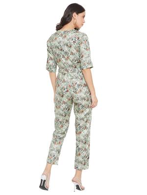 tie front floral jumpsuit - 17334104 - Standard Image - 3