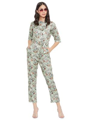 tie front floral jumpsuit - 17334104 - Standard Image - 4