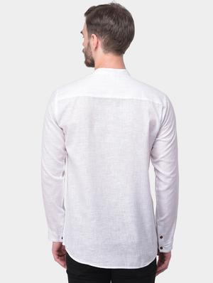 off white solid dupion short kurta - 17334109 - Standard Image - 3