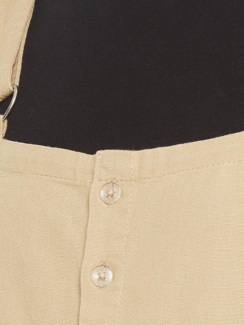 button detail solid dungaree - 17334111 - Zoom Image - 4