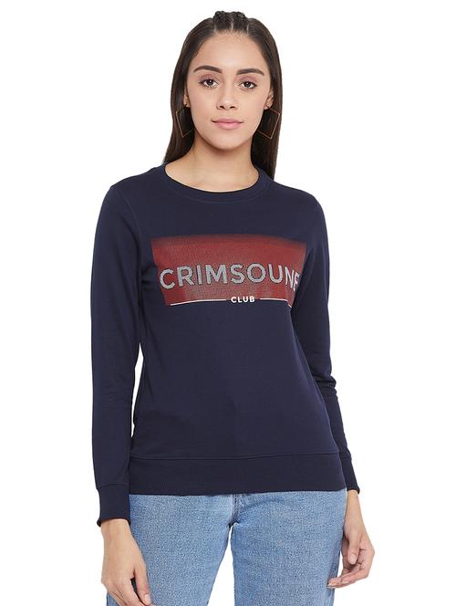 round neck graphic sweatshirt - 17334139 - Standard Image - 1