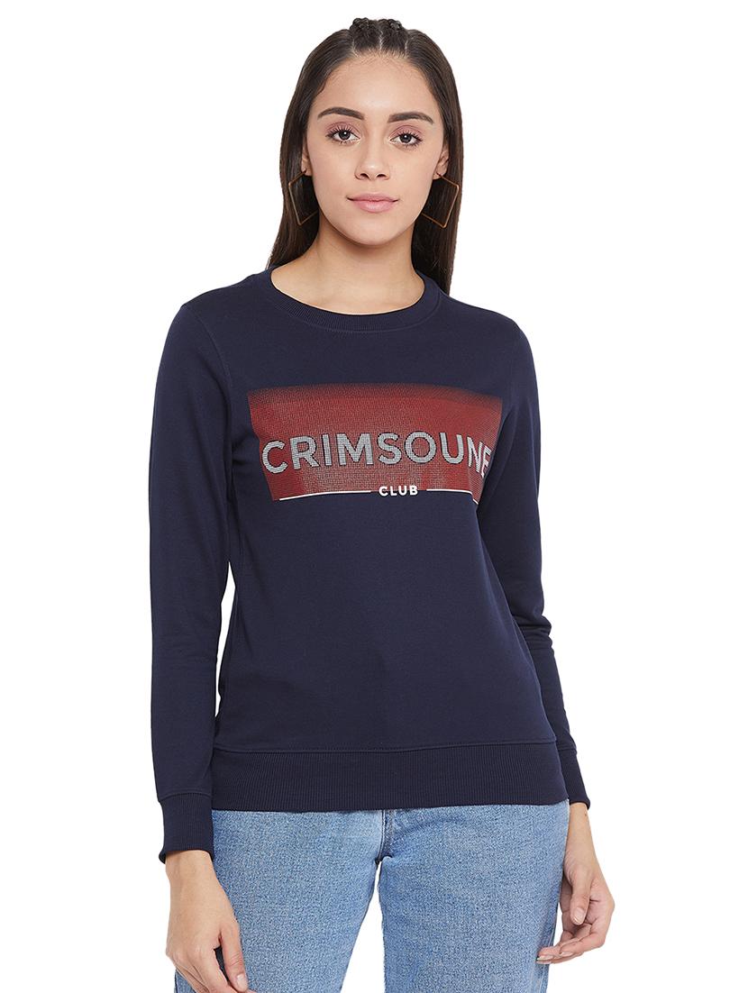 round neck graphic sweatshirt - 17334139 - Zoom Image - 1