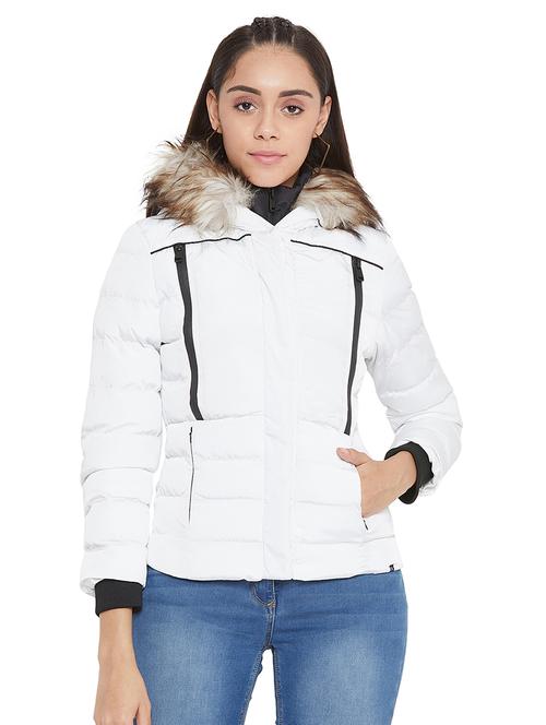 hooded neck quilted jacket - 17334147 - Standard Image - 1