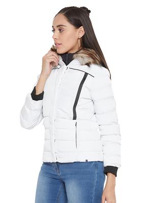 hooded neck quilted jacket - 17334147 - Standard Image - 2