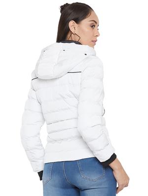 hooded neck quilted jacket - 17334147 - Standard Image - 3