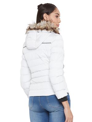 hooded neck quilted jacket - 17334147 - Standard Image - 4