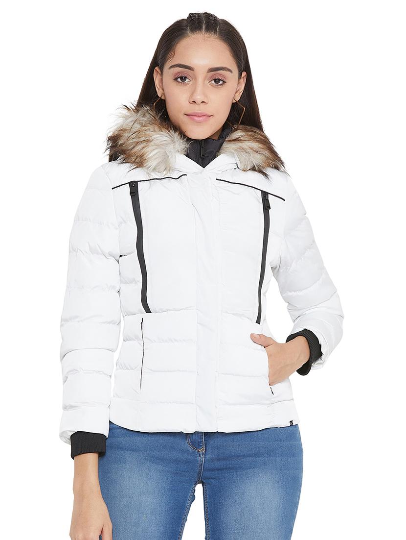 hooded neck quilted jacket - 17334147 - Zoom Image - 1